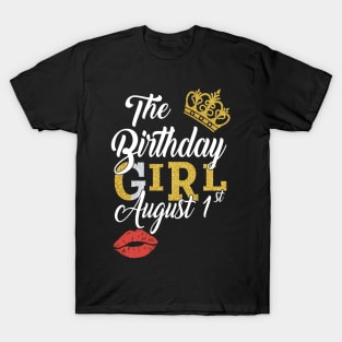 Queen The Birthday Girl July 1st Shirt Funny Birthday Gifts T-Shirt